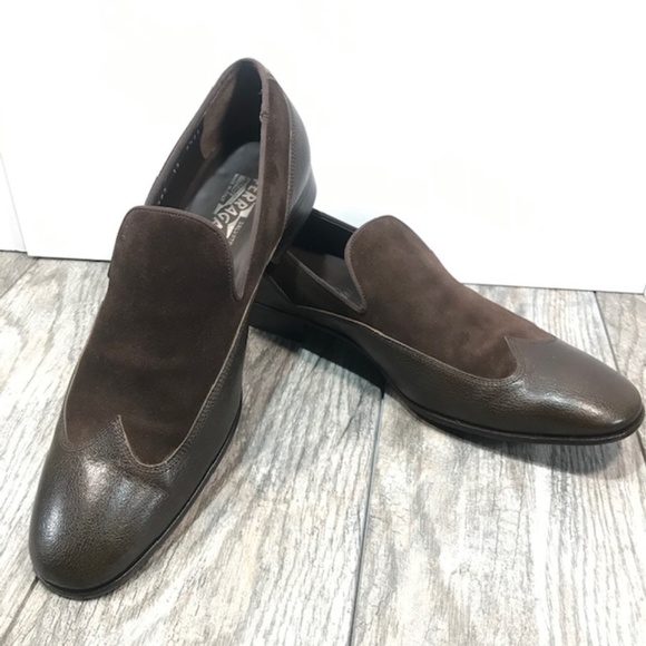 Salvatorre Ferragamo Brown Suade Leathers Shoes main image 8